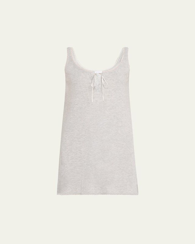 Anzu Lace-Trim Pointelle Chemis